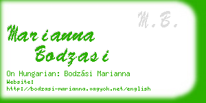 marianna bodzasi business card