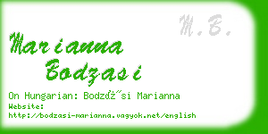 marianna bodzasi business card